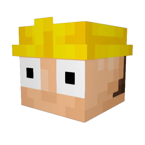 ItsHammi14 Minecraft avatar head, 3D render