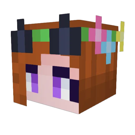 ItsHeavenCat Minecraft avatar head, 3D render
