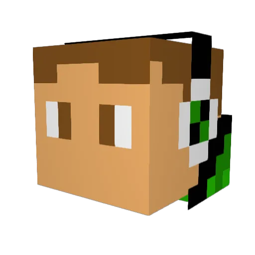ItsHugo28 Minecraft avatar head, 3D render