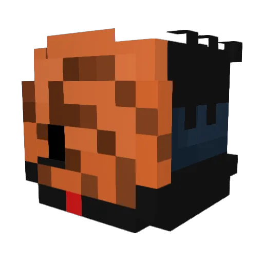 ItsHugo_08 Minecraft avatar head, 3D render