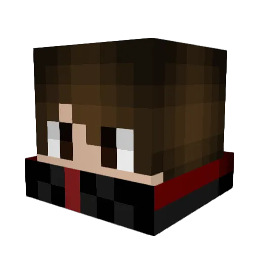ItsIrlShinani Minecraft avatar head, 3D render