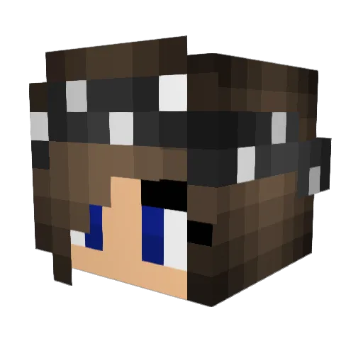 ItsJB Minecraft avatar head, 3D render