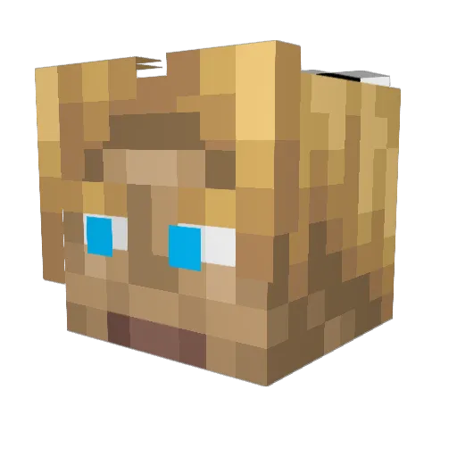 ItsJZL Minecraft avatar head, 3D render