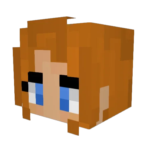 ItsJeGirlAndrea Minecraft avatar head, 3D render
