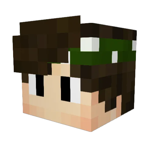 ItsJitter Minecraft avatar head, 3D render