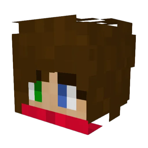 ItsJoyTime Minecraft avatar head, 3D render