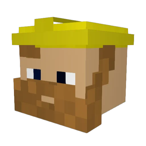 ItsJus Minecraft avatar head, 3D render
