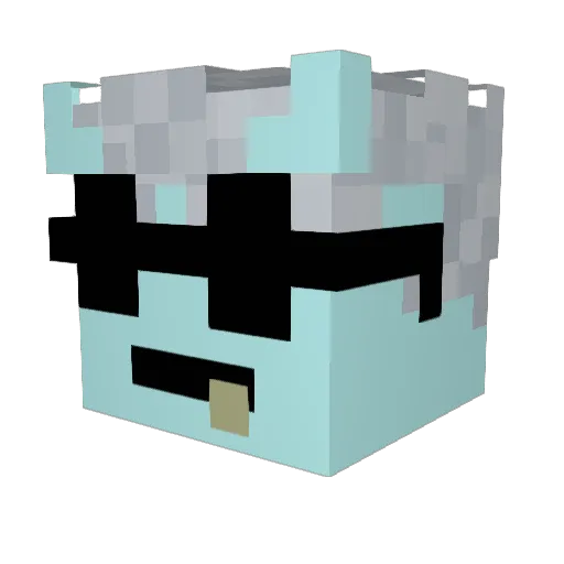 ItsJustAustin Minecraft avatar head, 3D render