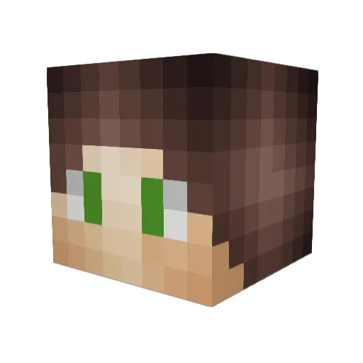 ItsJustCrow Minecraft avatar head, 3D render