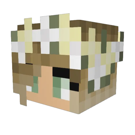 ItsJustEllie Minecraft avatar head, 3D render