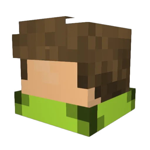 ItsJustJuJu Minecraft avatar head, 3D render