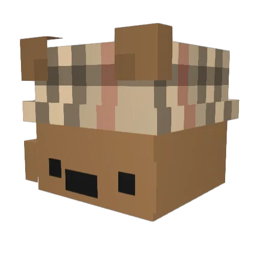 ItsJustJulian Minecraft avatar head, 3D render