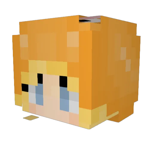 ItsJustJulie Minecraft avatar head, 3D render