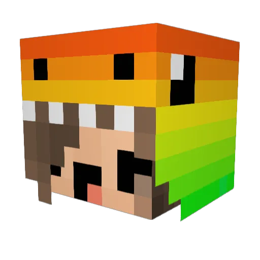ItsJustMeTally Minecraft avatar head, 3D render