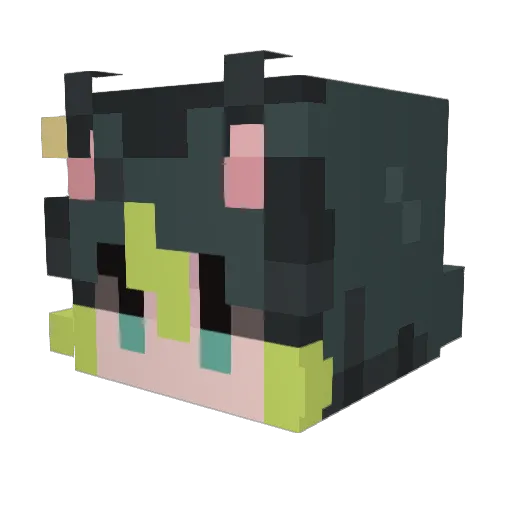 ItsJustOri Minecraft avatar head, 3D render