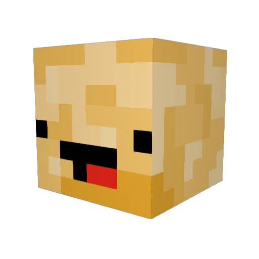 ItsJustPotato Minecraft avatar head, 3D render