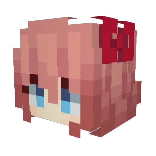 ItsJustSayorii Minecraft avatar head, 3D render