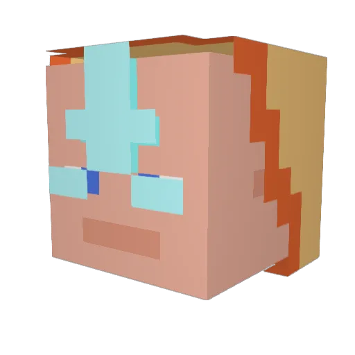 ItsJustWasabi Minecraft avatar head, 3D render