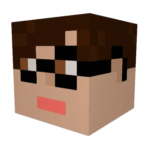 ItsJustWyrm Minecraft avatar head, 3D render