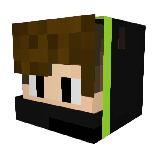 ItsJustZach14 Minecraft avatar head, 3D render