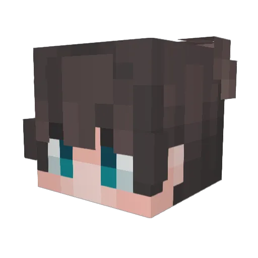ItsKaiko Minecraft avatar head, 3D render