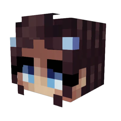 ItsKaiy Minecraft avatar head, 3D render