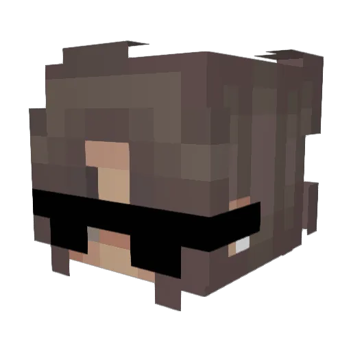 ItsKaonashii Minecraft avatar head, 3D render