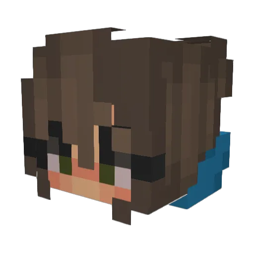 ItsKazumi Minecraft avatar head, 3D render