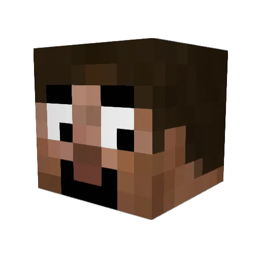 ItsKewi Minecraft avatar head, 3D render