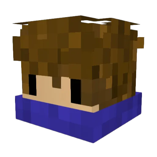 ItsKewl Minecraft avatar head, 3D render