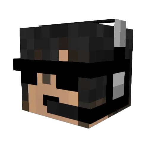 ItsKinay Minecraft avatar head, 3D render