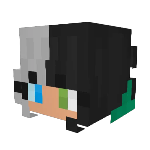 ItsKittyYouTube Minecraft avatar head, 3D render