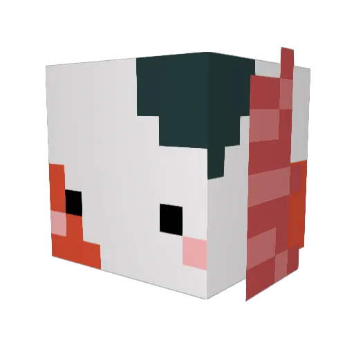 ItsKoiFish Minecraft avatar head, 3D render