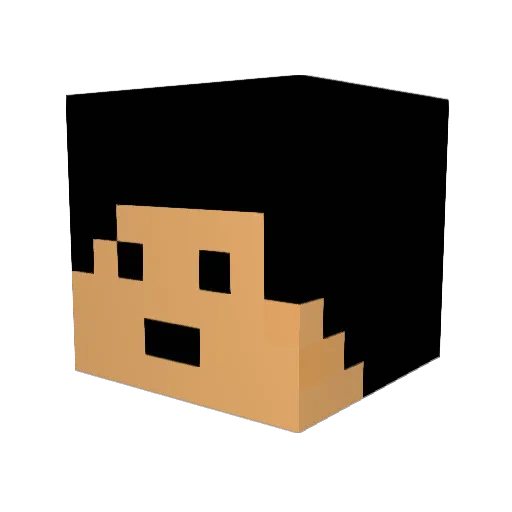 ItsKuno Minecraft avatar head, 3D render