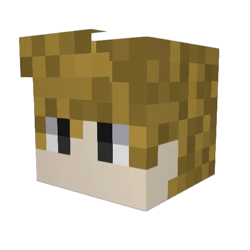 ItsKyan Minecraft avatar head, 3D render