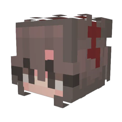 ItsLadyGrey Minecraft avatar head, 3D render