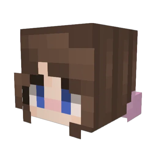 ItsLaraa_ Minecraft avatar head, 3D render