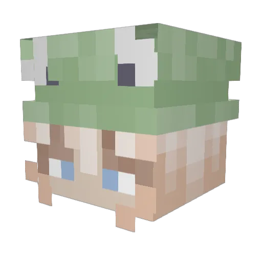 ItsLavenderz Minecraft avatar head, 3D render