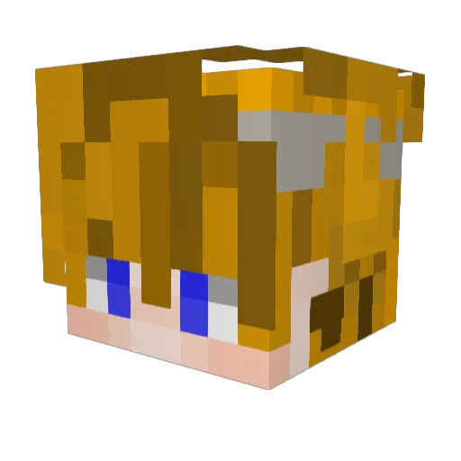 ItsLeery Minecraft avatar head, 3D render