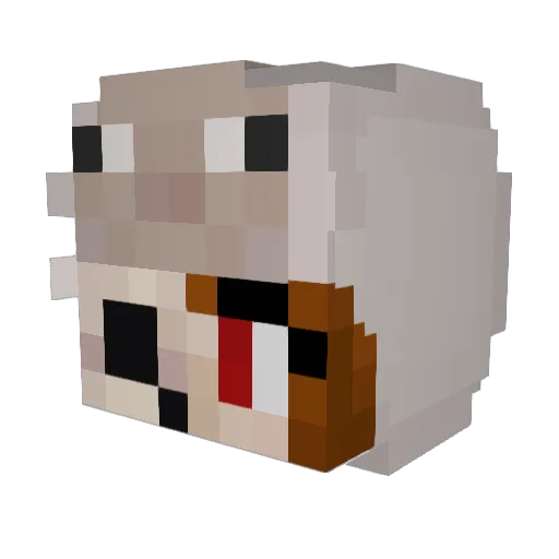 ItsLeftScout Minecraft avatar head, 3D render