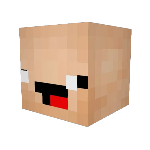 ItsLeu Minecraft avatar head, 3D render