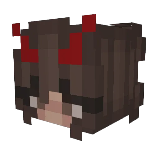 ItsLilLesbian Minecraft avatar head, 3D render