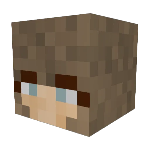 ItsLilly Minecraft avatar head, 3D render
