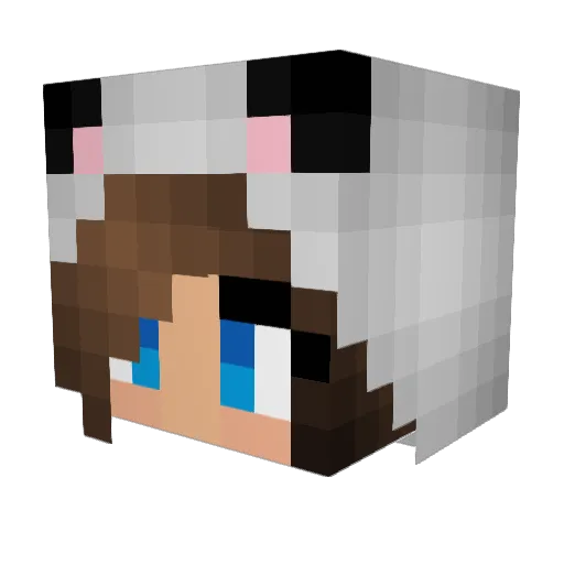 ItsLolo Minecraft avatar head, 3D render