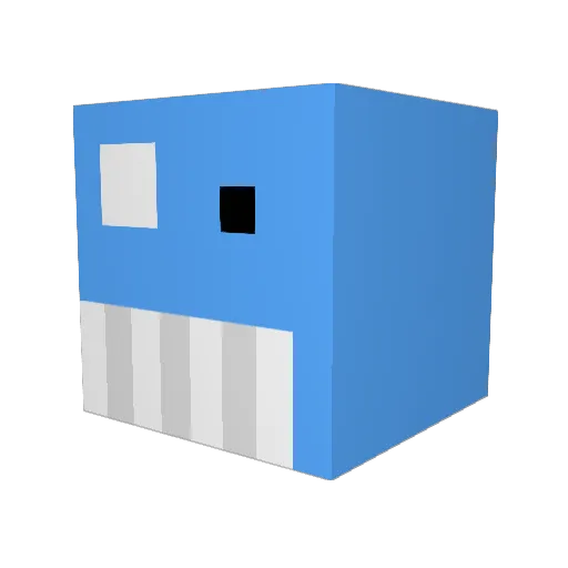 ItsLoudy Minecraft avatar head, 3D render