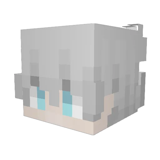 ItsLuckk Minecraft avatar head, 3D render