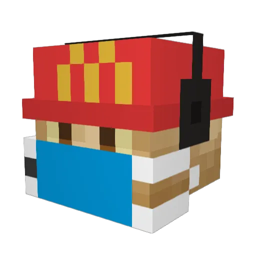 ItsLucky__ Minecraft avatar head, 3D render