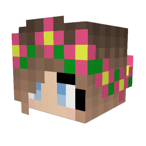 ItsLucy Minecraft avatar head, 3D render