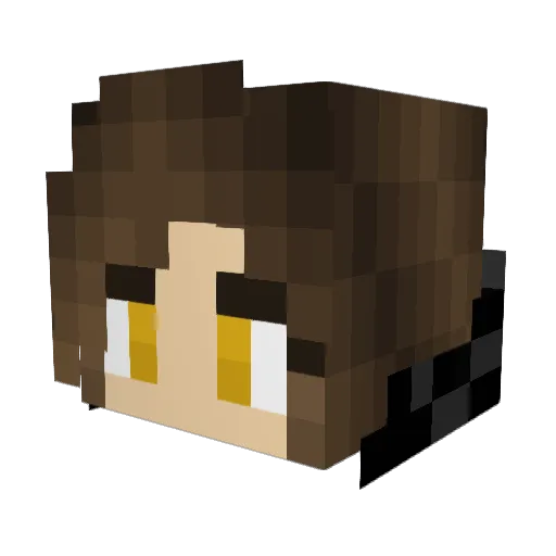 ItsLucyAgain Minecraft avatar head, 3D render
