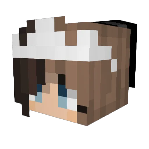 ItsLunarHere Minecraft avatar head, 3D render